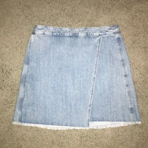 High rise denim skirt